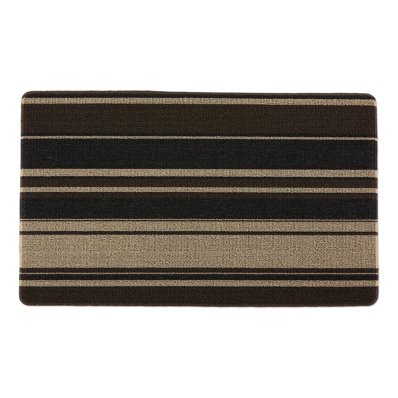 Neutral Stripe Tufted Loop Textilene Mat